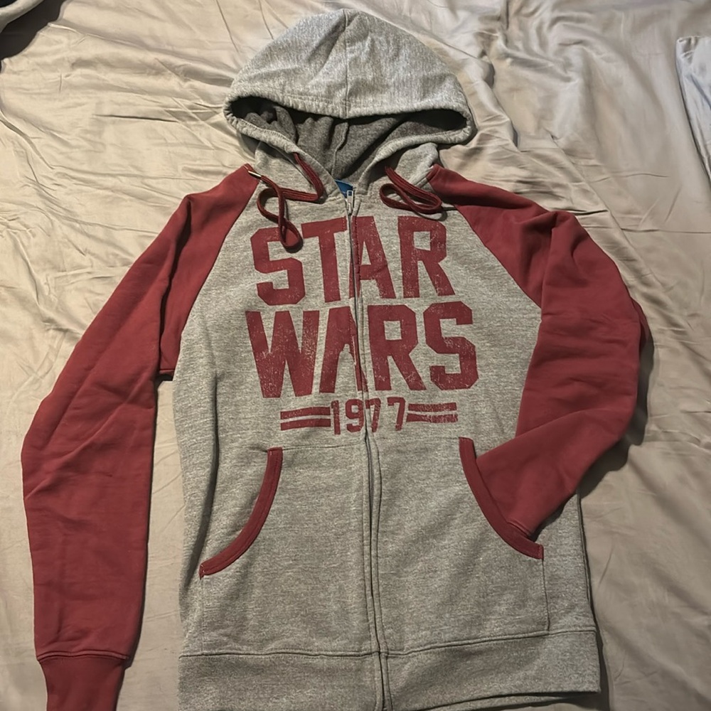 Gray and Red Star Wars Sweatshirt Hoodie
